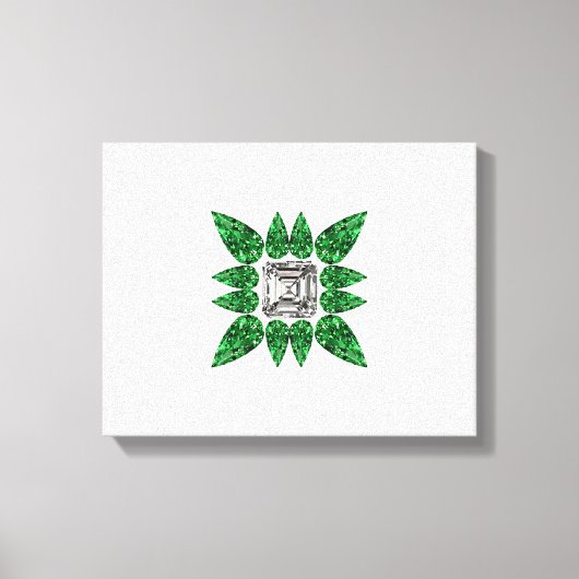 Grünes Birnenmuster Leinwanddruck (Vorderseite)