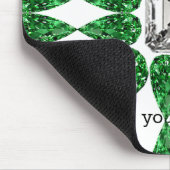 Grünes Birnenmuster Mousepad (Ecke)