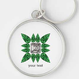 Grünes Birnenmuster Schlüsselanhänger