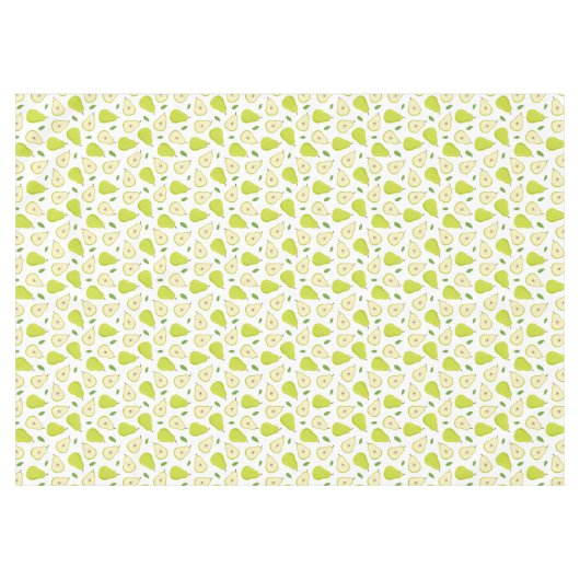 Grünes Birnenmuster Tischdecke (Vorderseite (Horizontal))