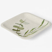 Grünes Blatt Aquarellpapier Pappteller (Gewinkelt)