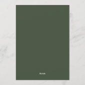 Grünes Blatt Ästhetisches elegantes Duschbad Einladung (Rückseite)