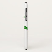 Grünes Blatt auf weiß Case-Mate iPhone Hülle (Hinten/Links)