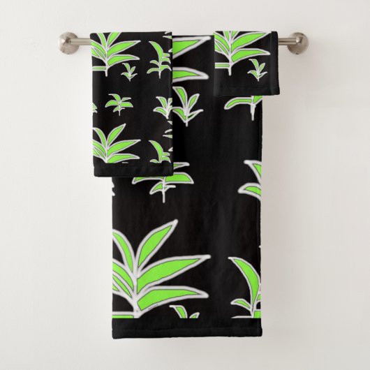 Grünes Blatt Badhandtuch Set (Insitu)