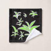 Grünes Blatt Badhandtuch Set (Waschlappen)