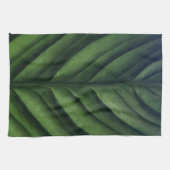 Grünes Blatt, Bananenblatt, gestreift, gefaltet Geschirrtuch (Horizontal)