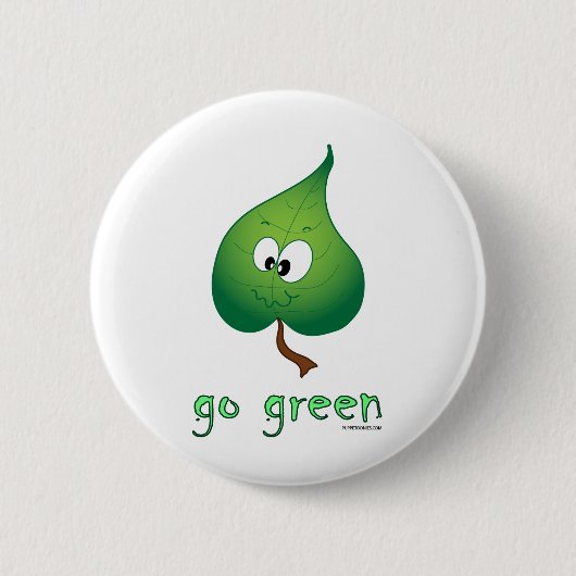 Grünes Blatt Button (Vorderseite)