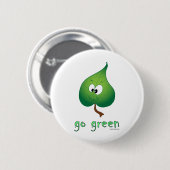 Grünes Blatt Button (Vorne & Hinten)