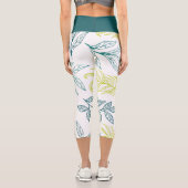 Grünes Blatt Capri Leggings (Rückseite)