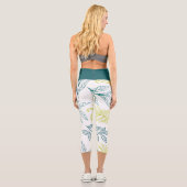 Grünes Blatt Capri Leggings (Rückseite)