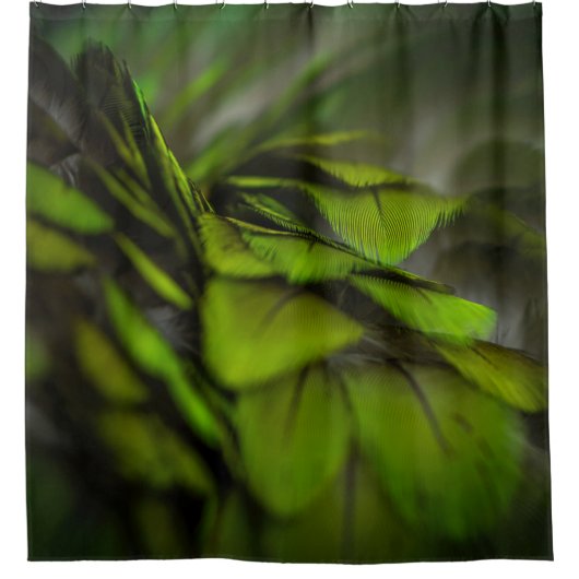 Grünes Blatt Duschvorhang (Vorderseite)