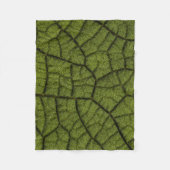 Grünes Blatt Fleecedecke (Vorderseite)
