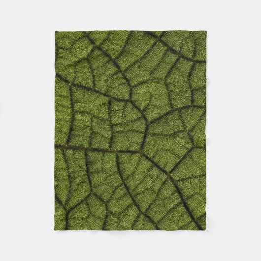Grünes Blatt Fleecedecke (Vorderseite)