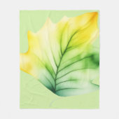 GRÜNES BLATT FLEECEDECKE (Vorderseite)