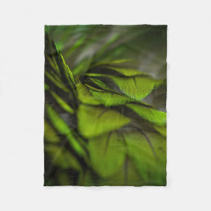 Grünes Blatt Fleecedecke
