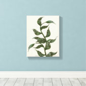 Grünes Blatt II | Einer von vier Leinwanddruck (Insitu (Holzboden))