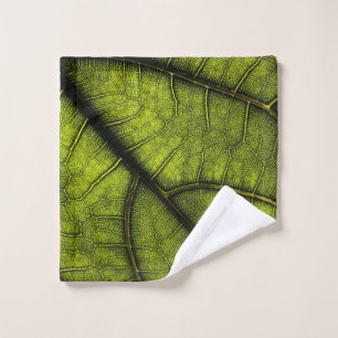Grünes Blatt in nah-up Fotografie Waschlappen