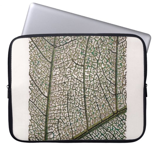 Grünes Blatt Laptopschutzhülle (Vorderseite)
