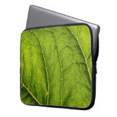 Grünes Blatt Laptopschutzhülle (Vorderseite Links)