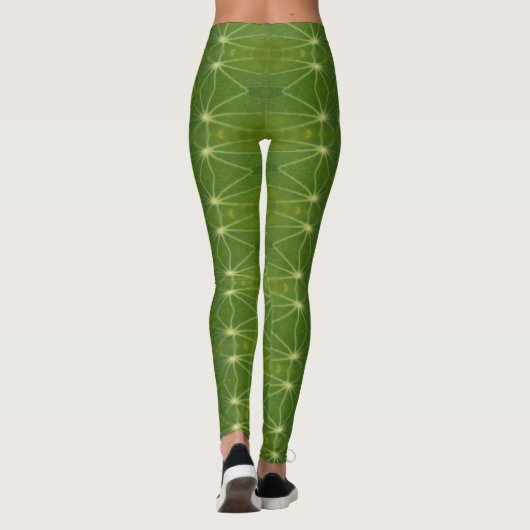grünes Blatt Leggings (Rückseite)
