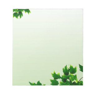 Grünes Blatt Notizblock