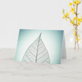 Grünes Blatt-Skelett Karte (Gelbe Blume)