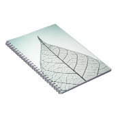 Grünes Blatt-Skelett Notizblock (Rechte Seite)