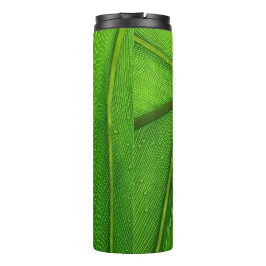 Grünes Blatt Thermosbecher (Rückseite)