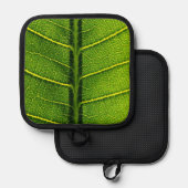 Grünes Blatt Topflappen (Vorderseite/Rückseite)