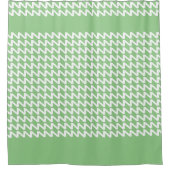 Grünes Blatt und weiße moderne Sharp Waves Duschvorhang (Vorderseite)