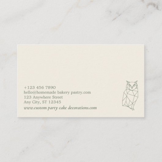 Grünes Blatt Visitenkarte (Rückseite)