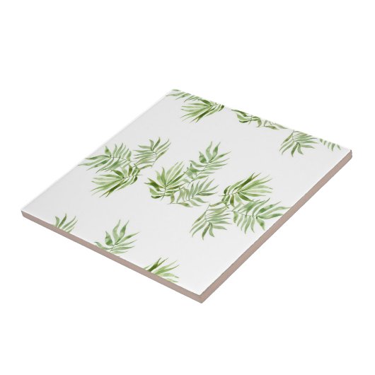 Grünes Blätter Fliese (Seite)