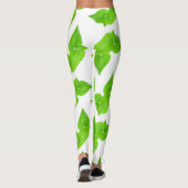 Grünes Blätter Leggings (Rückseite)