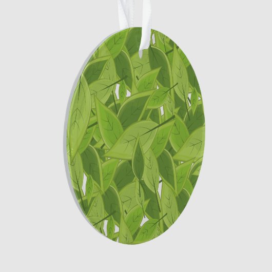 Grünes Blätter Muster Ornament (Vorderseite)