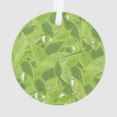 Grünes Blätter Muster Ornament (Rückseite)