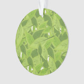 Grünes Blätter Muster Ornament (Vorderseite)