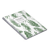 Grünes Blätter Muster Personalisiert Notizblock (Rechte Seite)