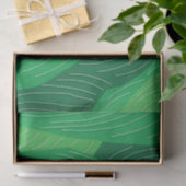 Grünes Blätter-Muster Seidenpapier (Geschenk)