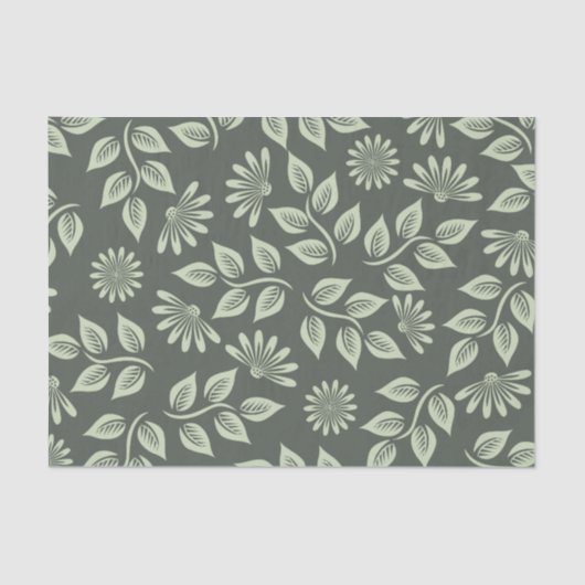 grünes Blätter Seidenpapier (Vorderseite)