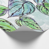 Grünes Blätter Umschlagpapier Geschenkpapier (Ecke)