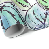 Grünes Blätter Umschlagpapier Geschenkpapier (Rolleneckpunkt)