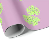 Grünes Blätterverpackungspapier Geschenkpapier (Rolleneckpunkt)