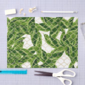 Grünes Blattmuster 3 Seidenpapier (Handwerk)