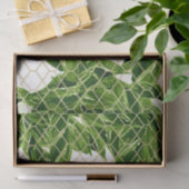 Grünes Blattmuster 3 Seidenpapier (Geschenk)