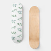 Grünes Blattmuster - elegantes botanisches Muster Skateboard (Vorderseite)