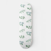 Grünes Blattmuster - elegantes botanisches Muster Skateboard (Vorderseite)