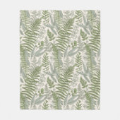 Grünes Blattmuster Fleecedecke (Vorderseite)