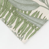 Grünes Blattmuster Fleecedecke (Ecke)