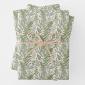 Grünes Blattmuster Geschenkpapier Set (Beispiel)