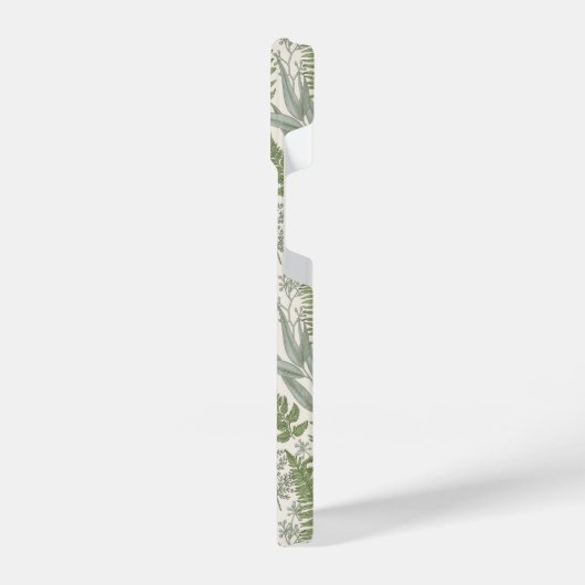 Grünes Blattmuster iPhone Hülle (Linke Seite)